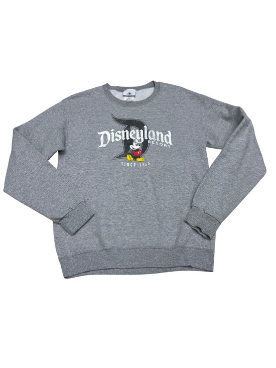 disneyland Tops - Disneyland Resort Mickey Mouse Women's Gray Crew Neck Pullover Sweatshirt Sz S